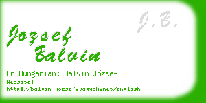 jozsef balvin business card