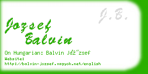 jozsef balvin business card